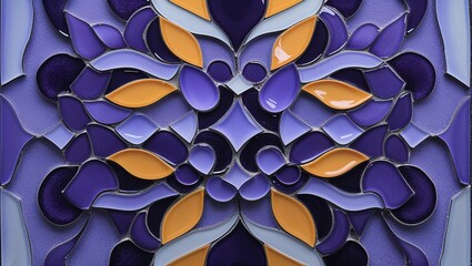 Violet ceramic mosaic abstract design pattern artwork