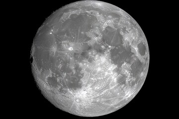 Obraz premium Full Moon, Detailed Surface (2)