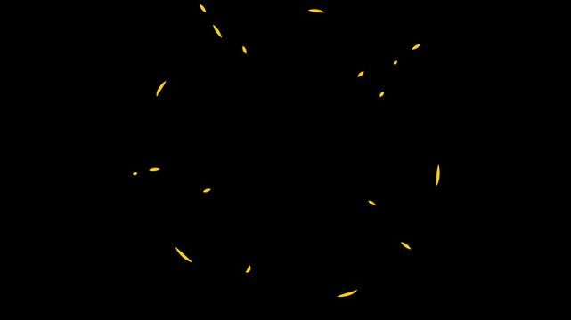 2d Explosions Cartoon and Liquid Elements yellow effect