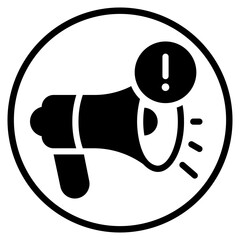 megaphone glyph icon
