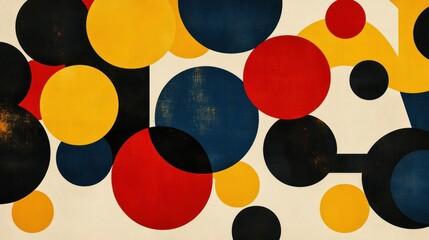 Abstract circles in vibrant colors
