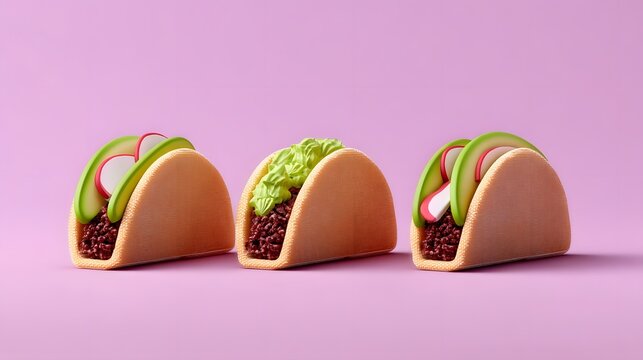 Generation Alpha food menu: Beyond Meat Tacos &ndash; 3D-printed shells, lab-grown beef, avocado foam.