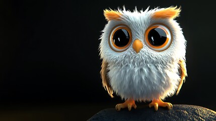 Fototapeta premium Adorable owl digital art images
