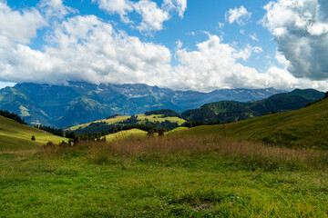 Beau paysage de montagne à Châtel en France en été