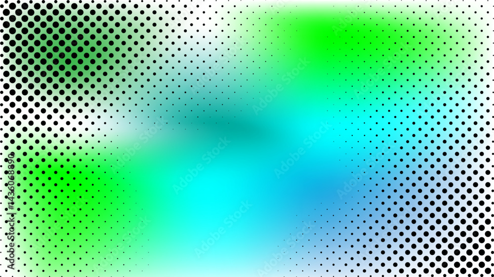 Aufkleber abstract colorful gradient mesh background with halftone pattern. modern background for technology a