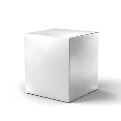 Naklejka premium A blank white product box, perfect for showcasing your packaging design. Isolated on a white background