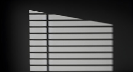 Abstract Light And Shadow Through Window Blinds On Wall