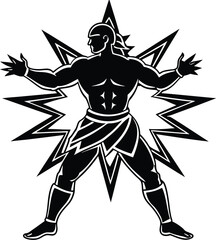 Kamehameha silhouette vector designs 21