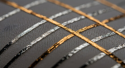 Sophisticated Weave An Abstract Metallic Pattern with Textured Background