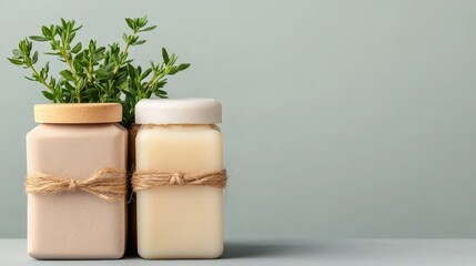 Handmade gift basket with natural soaps and herbs for zero waste lifestyle, featuring eco-friendly packaging and organic ingredients for sustainable living