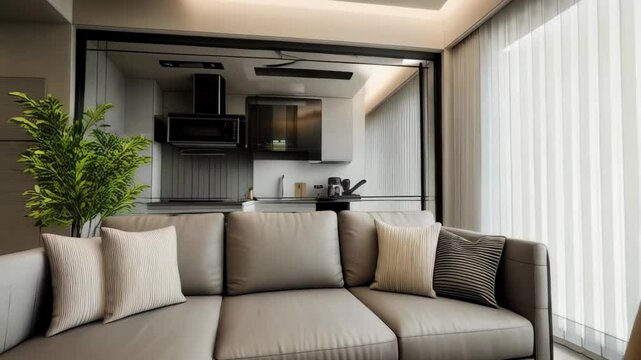 Step into a stunning cyberpunk-inspired condo living room showcasing unique furniture, elegant decor, and imaginative design elements that redefine luxury
