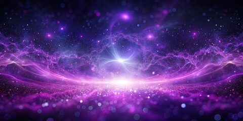 Vibrant Purple Energy Field Blend with Cosmic Particles, celestial mix,