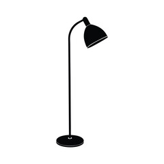 modern floor lamp isolated on white