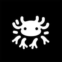 Minimalist Axolotl Logo Design