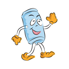 Vintage Drink Can Mascot and Icon