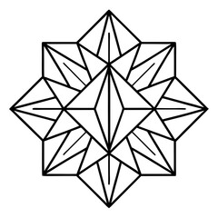 Minimal Crystal Energy Mandala Vector on White