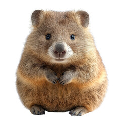Obraz premium Cute quokka animal photography adorable smiling marsupial western australia on transparent background