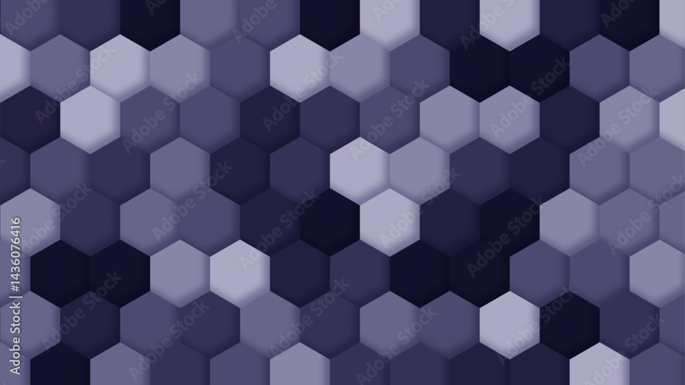 Aufkleber black, white, and gray colorful abstract honeycomb pattern for technology background. hexagonal shap