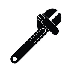 pipe wrench icon vector illustration