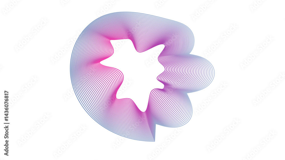 Aufkleber Abstract background with wavy lines. Dynamic gradient colorful flowing wave design element. Abstract wavy lines gradient vector line blend element.  smooth wave blend lines for modern design projects