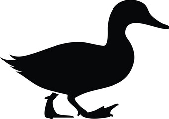 Duck Silhouette Vector SVG Cut File for Cricut and Sublimation