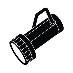 portable emergency LED light on white background