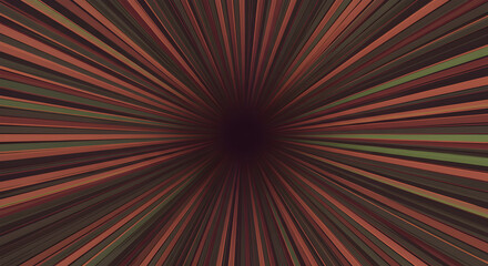 Abstract Concentric Rays Background In Warm Autumnal Tones And Dark Center