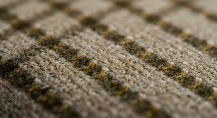 Fototapeta premium Elegant Textile Surface With Checkered Pattern And Fine Fiber Detail