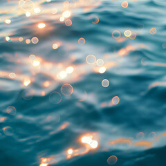 Ocean blue shimmer lightening daytime reflection