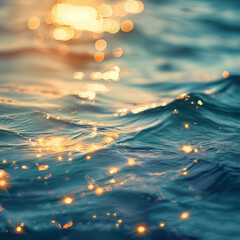 Ocean blue shimmer lightening daytime reflection