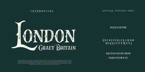 font alphabet Vintage london Victorian typeface decorative Font	