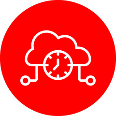 High Availability Vector Line White Circle Red