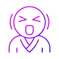 Obraz premium Bright illustration of a person expressing joy and excitement during a celebration or event with vivid colors