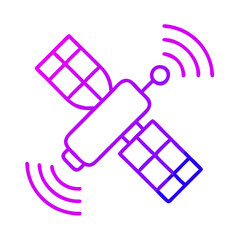 Modern satellite transmitting signals from orbit above Earth showcasing advanced technology