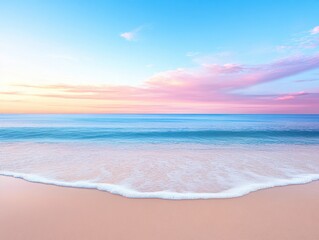Obraz premium Serene Sunrise Beach Scene