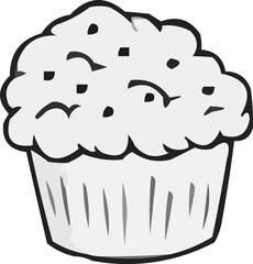 Delicious Homemade Blueberry Muffin Illustration Perfect for Bakery Menu or Cookbook Design