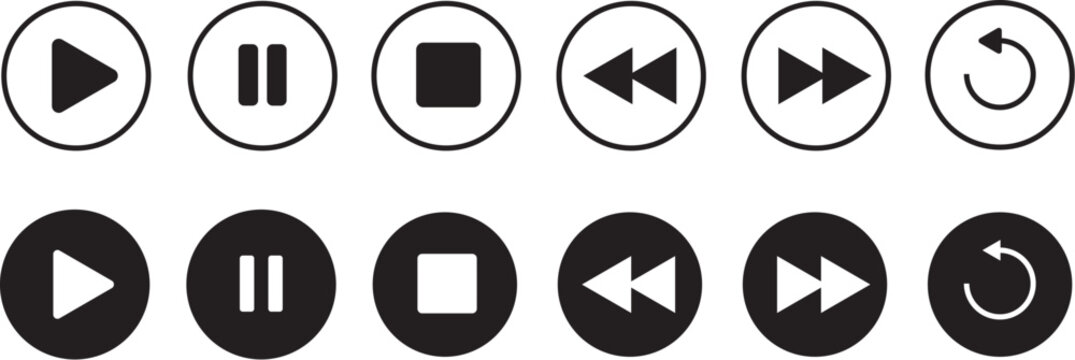 video play button icon vector 