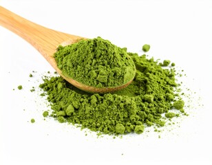 木の匙に盛った抹茶