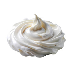 Creamy Whipped Topping Texture CloseUp Image on transparent background