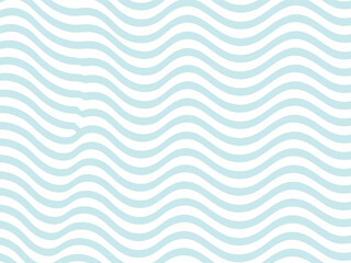 Abstract Wavy Blue Line Pattern - Seamless Vector Illustration.