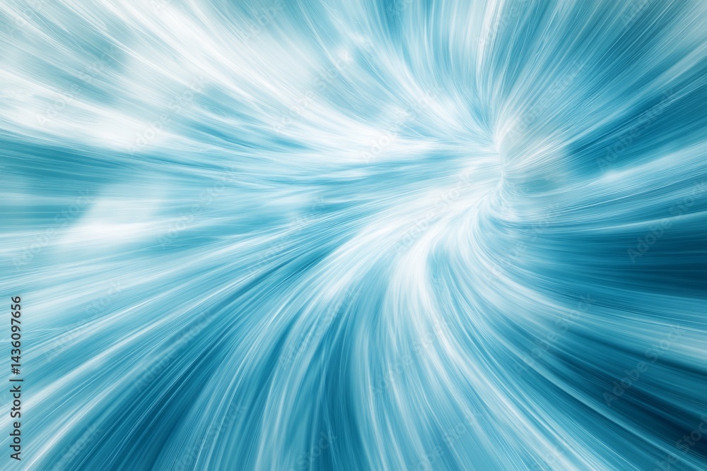 Poster abstract blue white swirling vortex background creating speed and motion effect