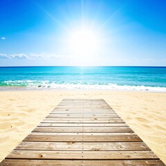Fototapeta premium wooden pier on the beach