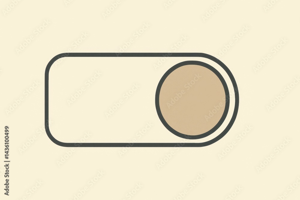 Poster simple illustration of a toggle switch in minimalist style