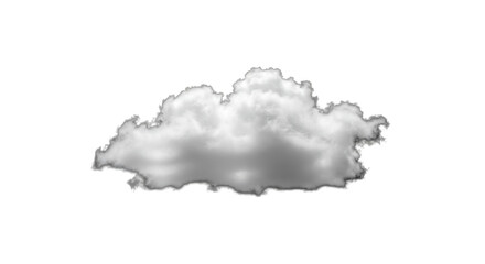Obraz premium A lone fluffy cloud floats against a stark inky void