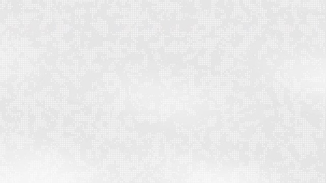 Pixel dots form gentle texture on white and gray backdrop. Ideal for web design, digital art, backgrounds, and abstract concepts.
