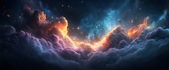 Cosmic cloudscapes ablaze with otherworldly light