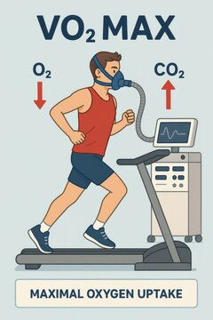 Detailed Illustration of Vo2max and Maximal Oxygen Uptake Concept