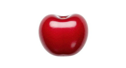 Obraz premium A single gleaming cherry glows against the void