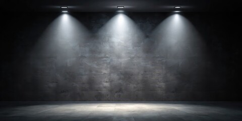 Obraz premium Abstract dark empty studio room with spotlight background for product showcase , sleek design
