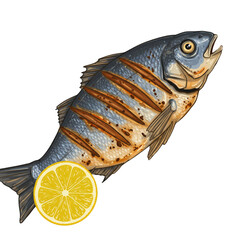 grilled fish on a plate